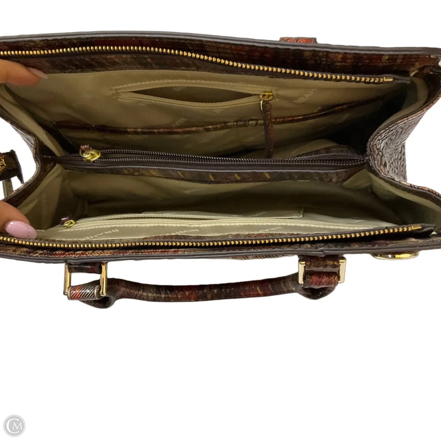 Handbag Designer By Brahmin, Size: Medium