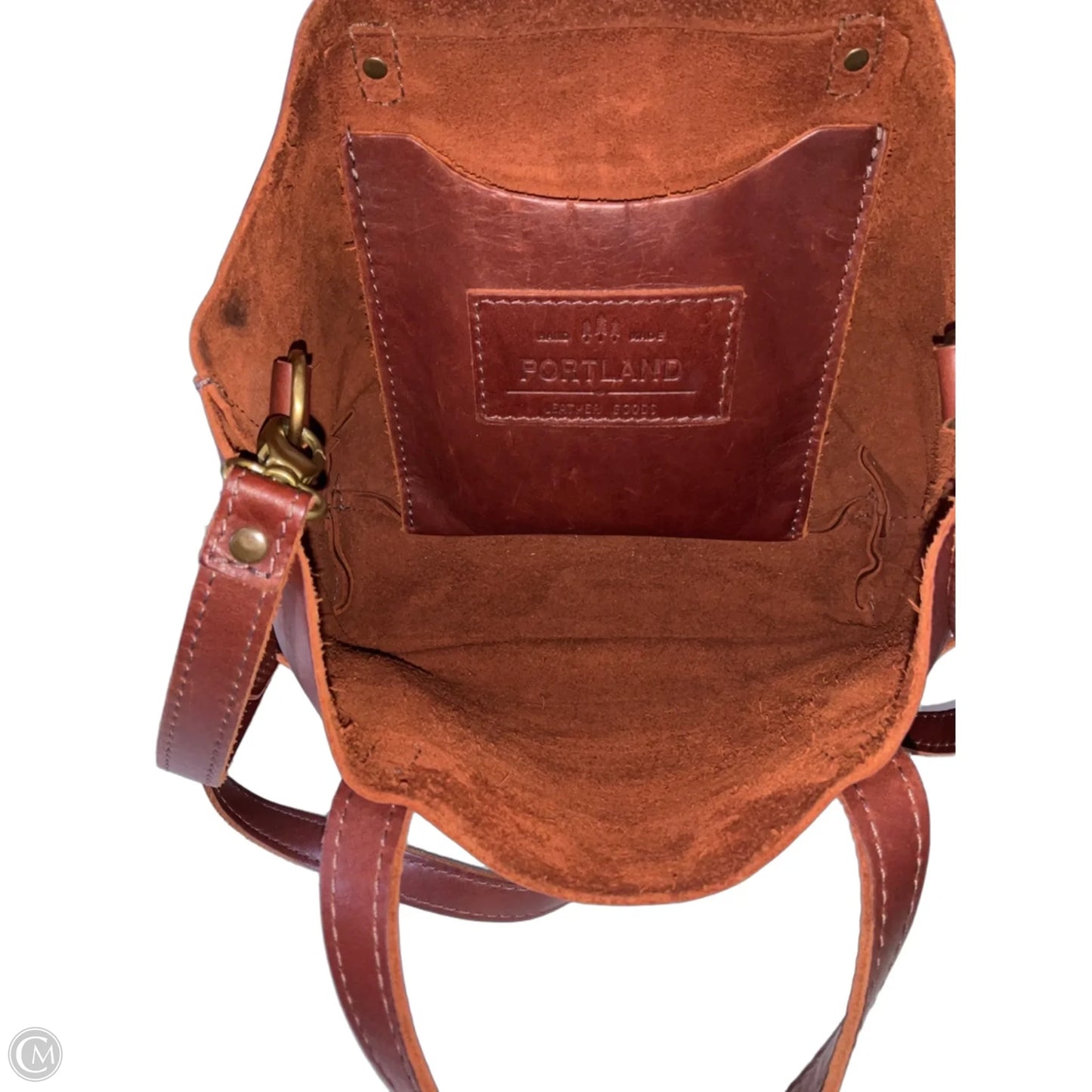 Handbag Leather By Portland Leather, Size: Medium