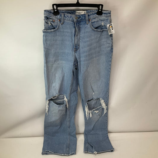 Jeans Straight By Abercrombie And Fitch In Blue Denim, Size: 10