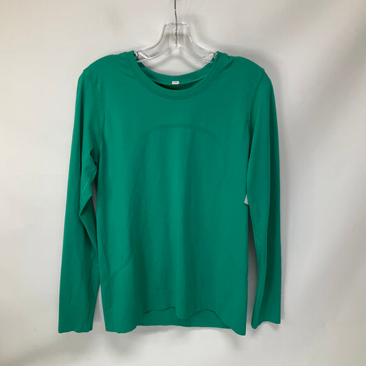 Athletic Top Long Sleeve Crewneck By Lululemon In Green, Size: M