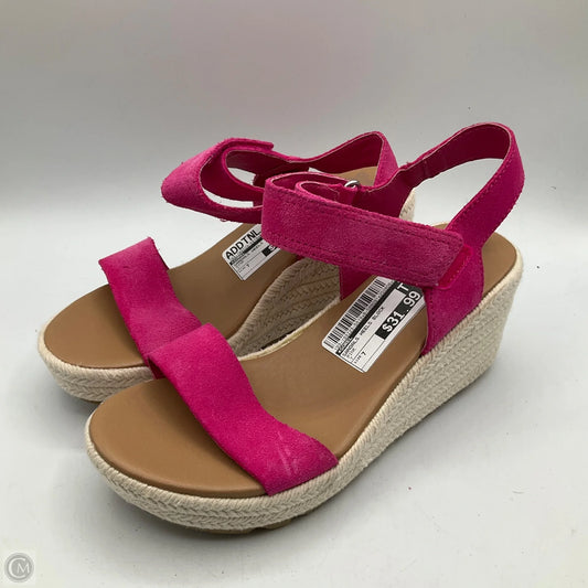 Sandals Heels Block By Sorel In Pink, Size: 7