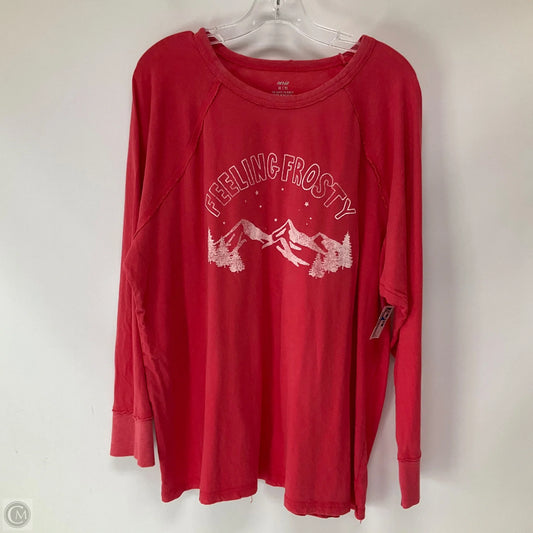 Top Long Sleeve By Aerie In Red, Size: Xl