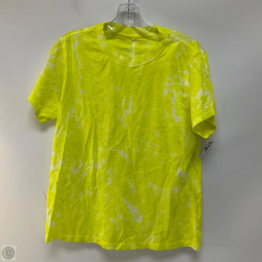 Athletic Top Short Sleeve By Lululemon In Yellow, Size: S