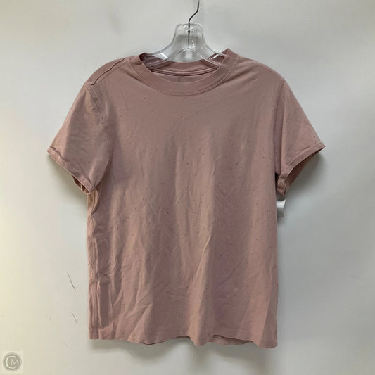 Athletic Top Short Sleeve By Lululemon In Pink, Size: S