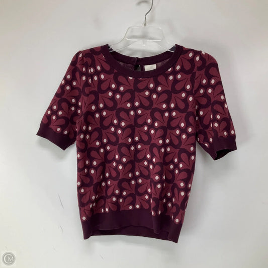 Sweater Short Sleeve By Maeve In Purple, Size: S