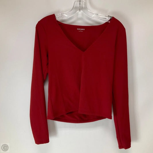 Top Long Sleeve By Old Navy In Red, Size: M