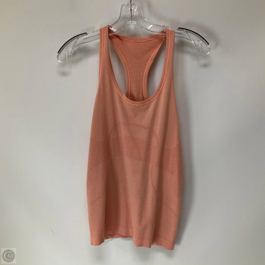 Athletic Tank Top By Lululemon In Peach, Size: 6