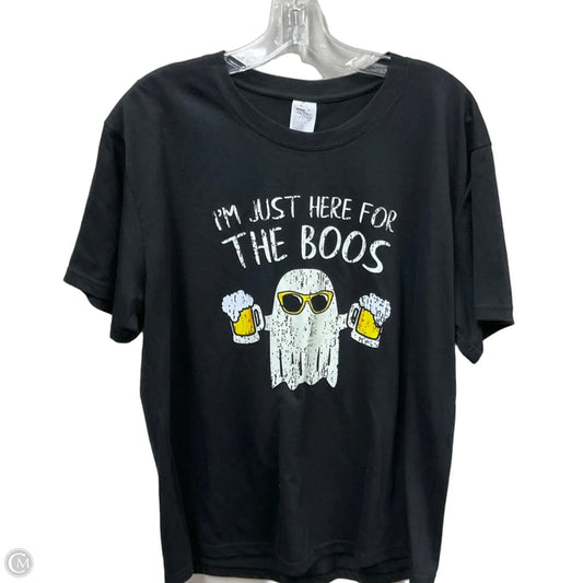 Top Short Sleeve By Cmf In Black & Cream, Size: Xl