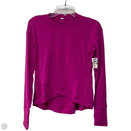 Athletic Top Long Sleeve Crewneck By Lululemon In Purple, Size: 8