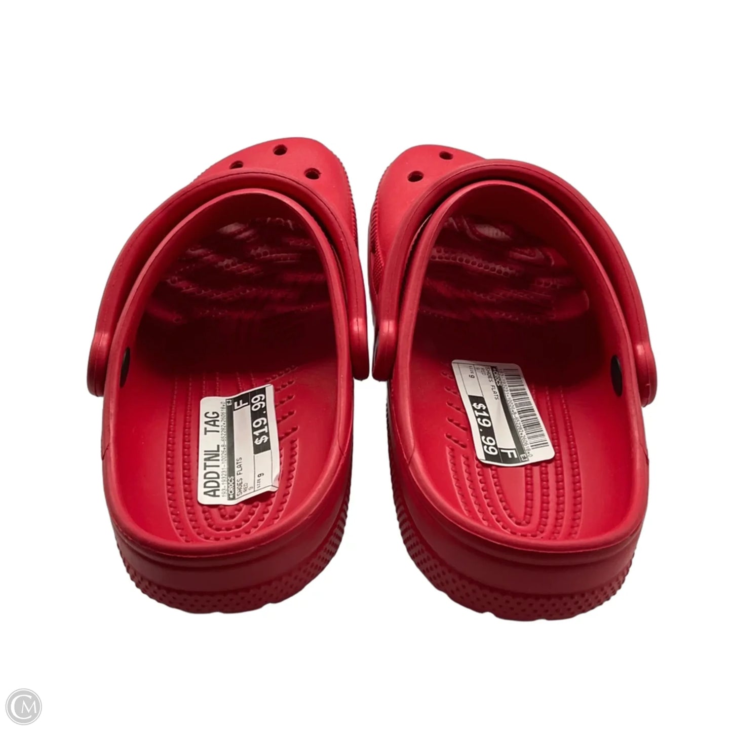 Shoes Flats By Crocs In Red, Size: 9