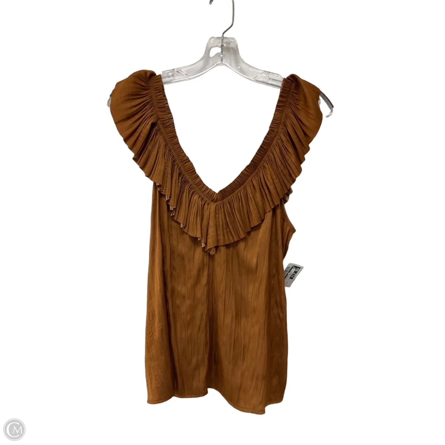 Top Sleeveless By Evereve In Brown, Size: M