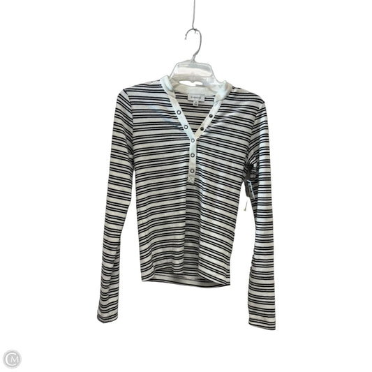 Top Long Sleeve By Evereve In Striped Pattern, Size: Xs