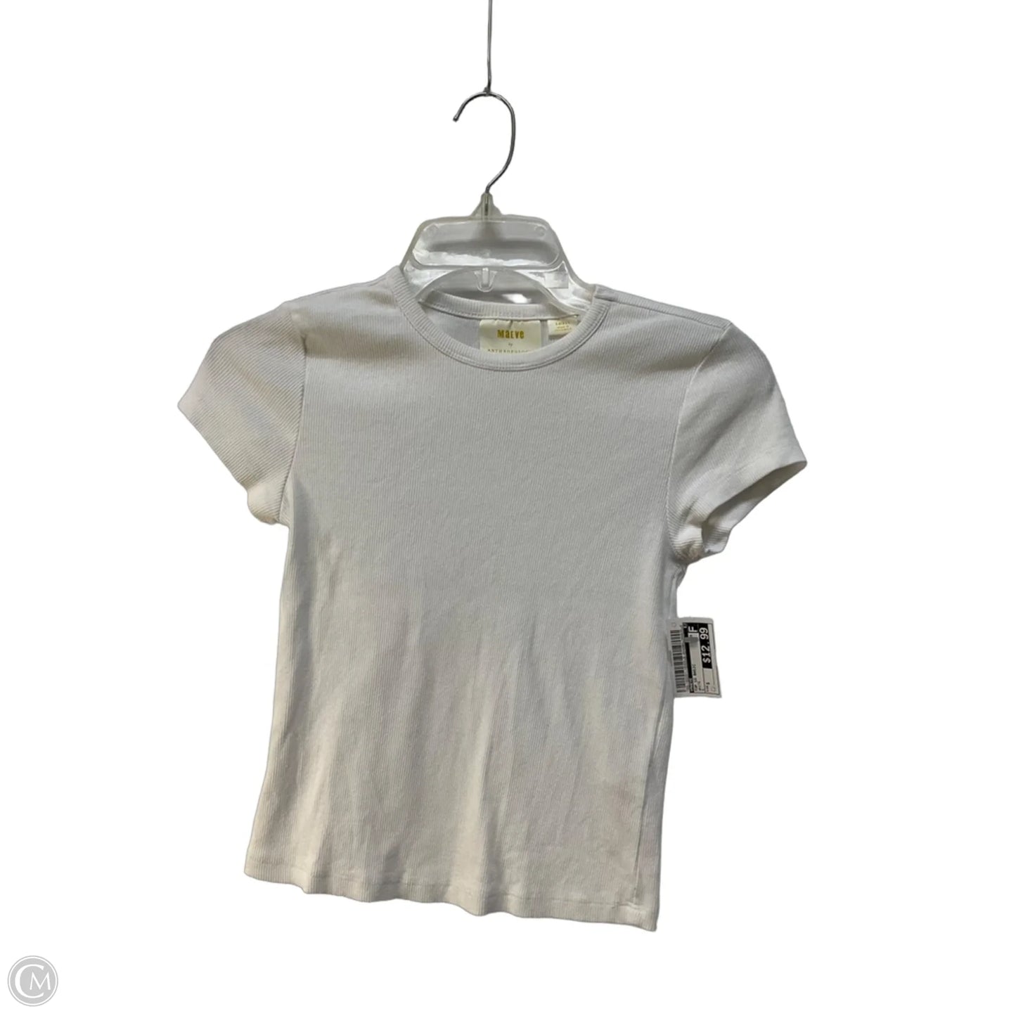 Top Short Sleeve Basic By Maeve In White, Size: S