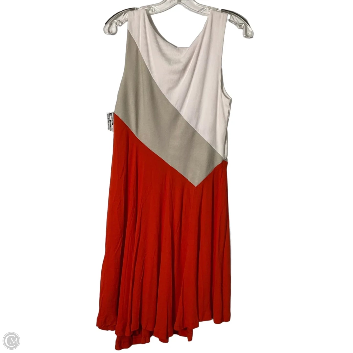 Dress Casual Short By Maeve In Orange & White, Size: M