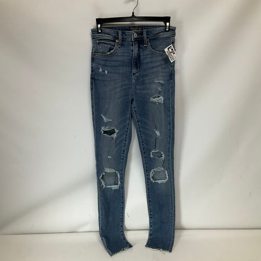 Jeans Skinny By Abercrombie And Fitch In Blue Denim, Size: 0