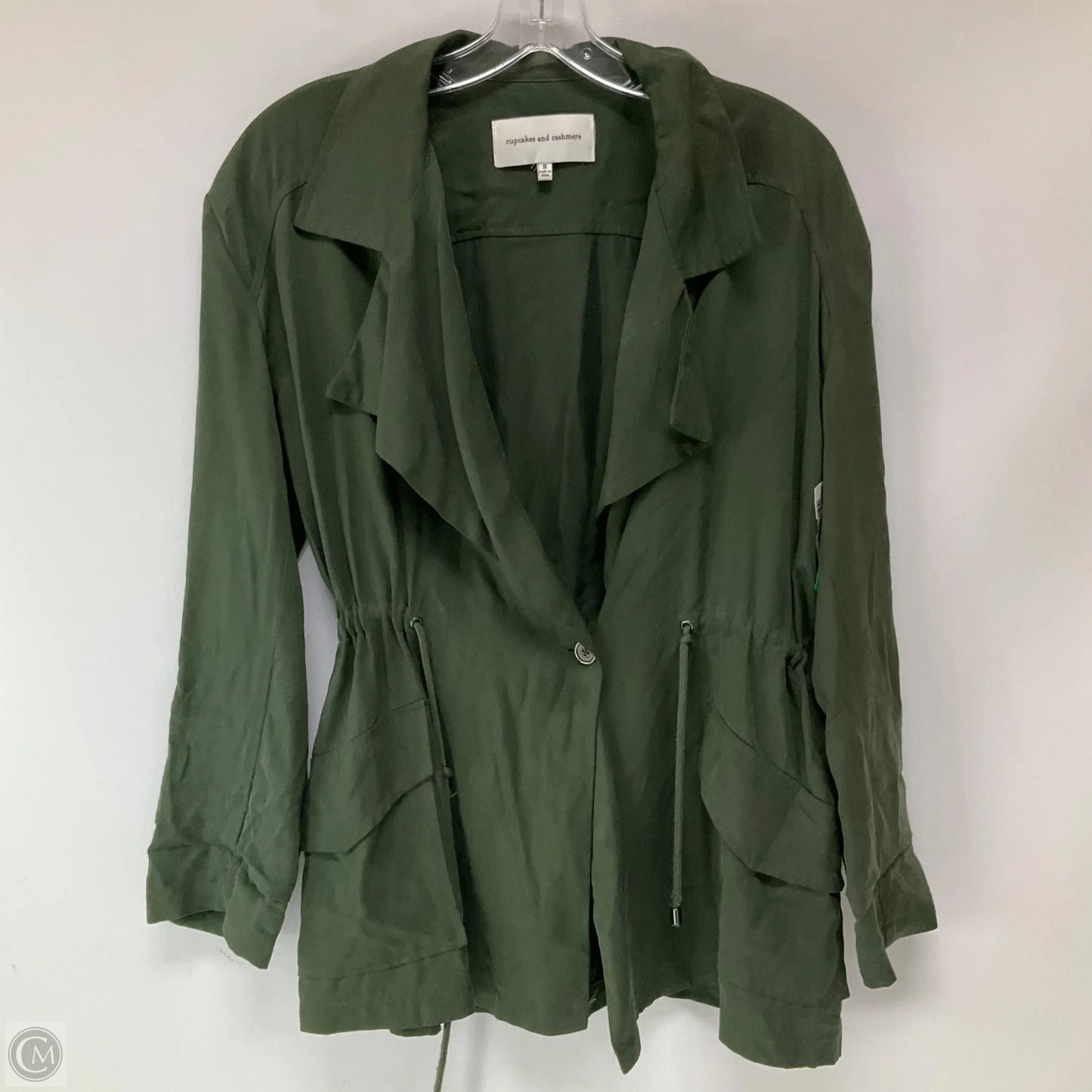 Jacket Shirt By Cupcakes And Cashmere In Green, Size: S