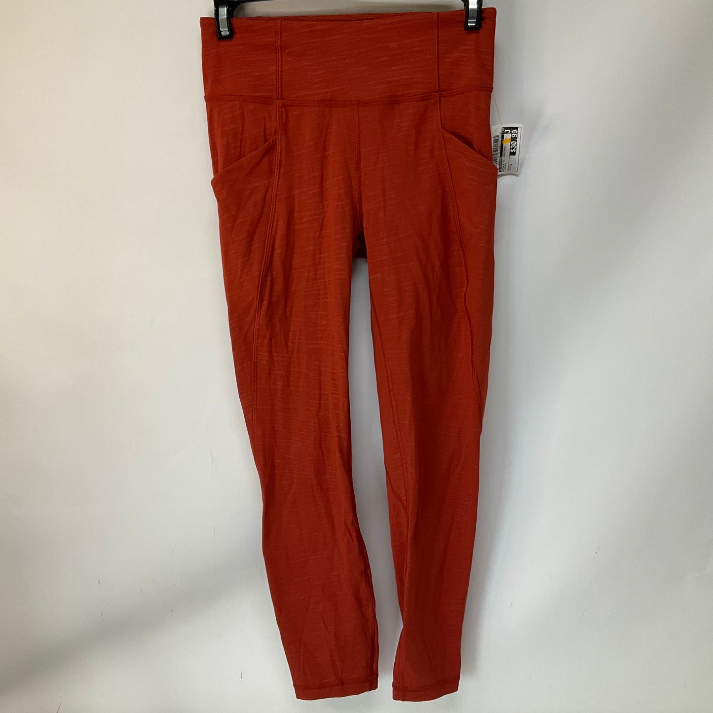 Athletic Leggings By Lululemon In Orange, Size: 4