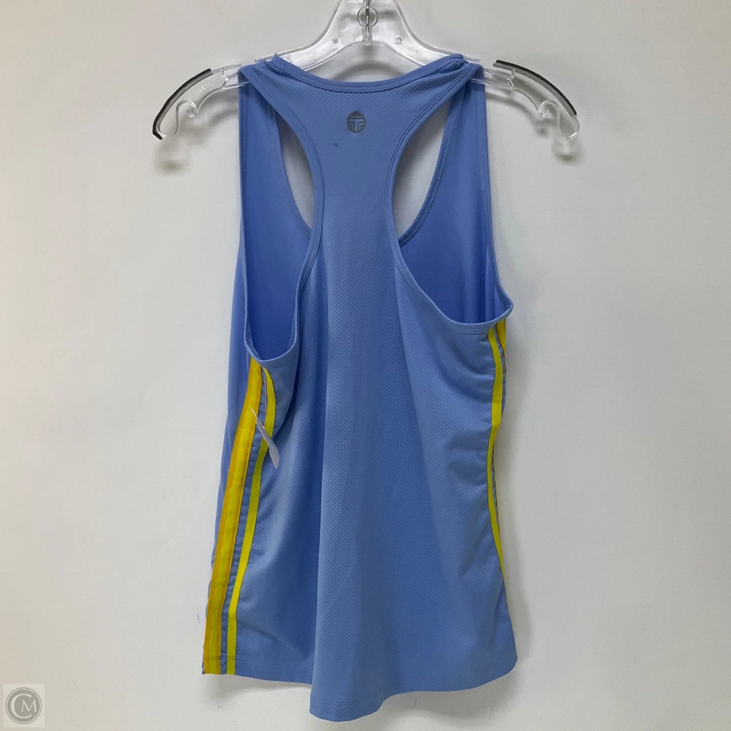 Top Sleeveless Designer By Tory Burch In Blue & Yellow, Size: M