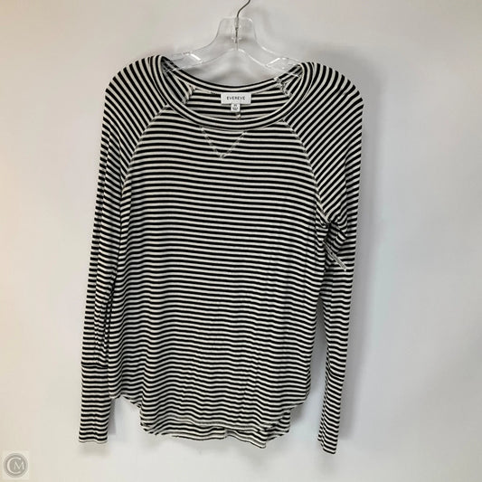 Top Long Sleeve By Evereve In Striped Pattern, Size: Xs