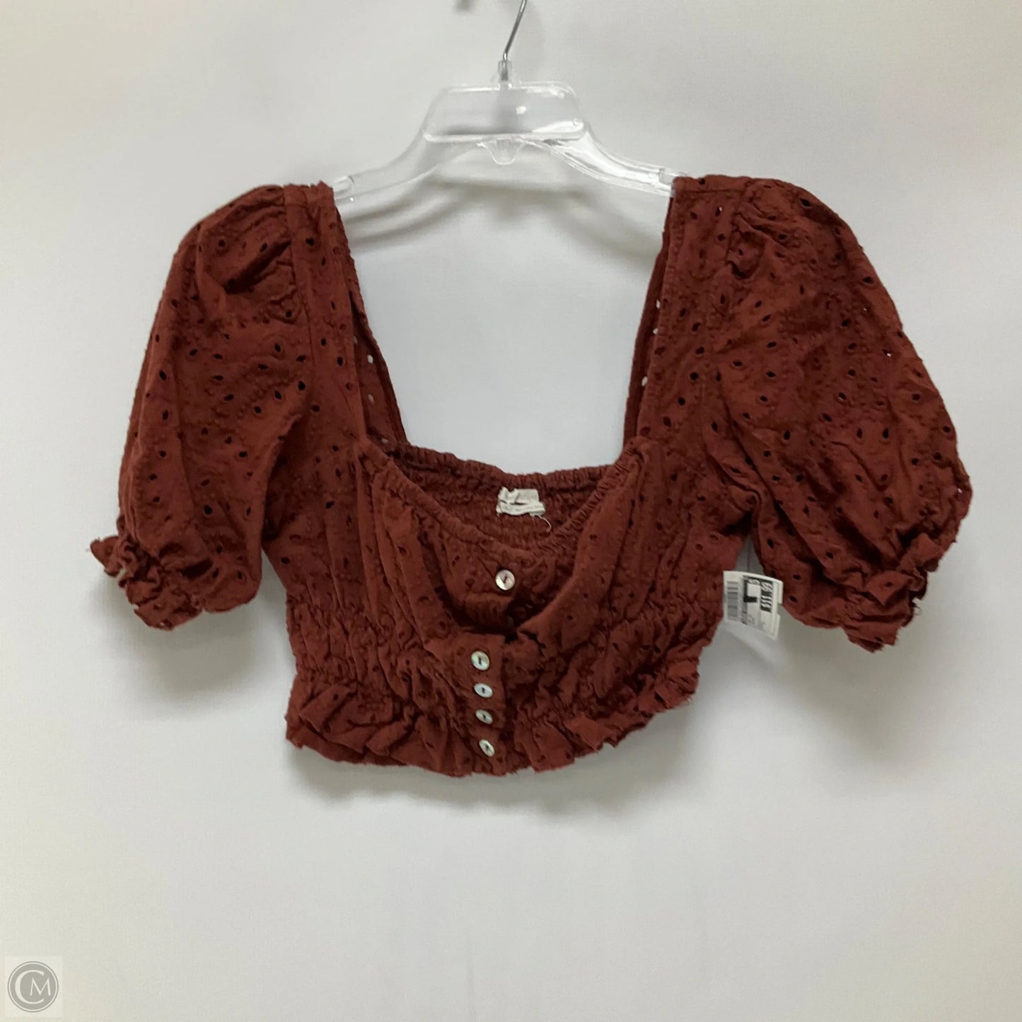 Top Short Sleeve By Urban Outfitters In Brown, Size: L