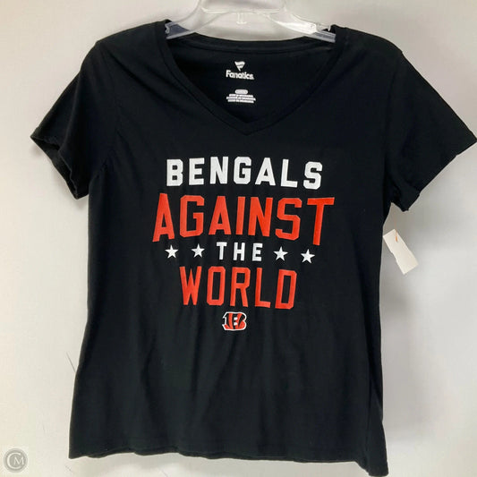 Athletic Top Short Sleeve By Fanatics In Black, Size: M