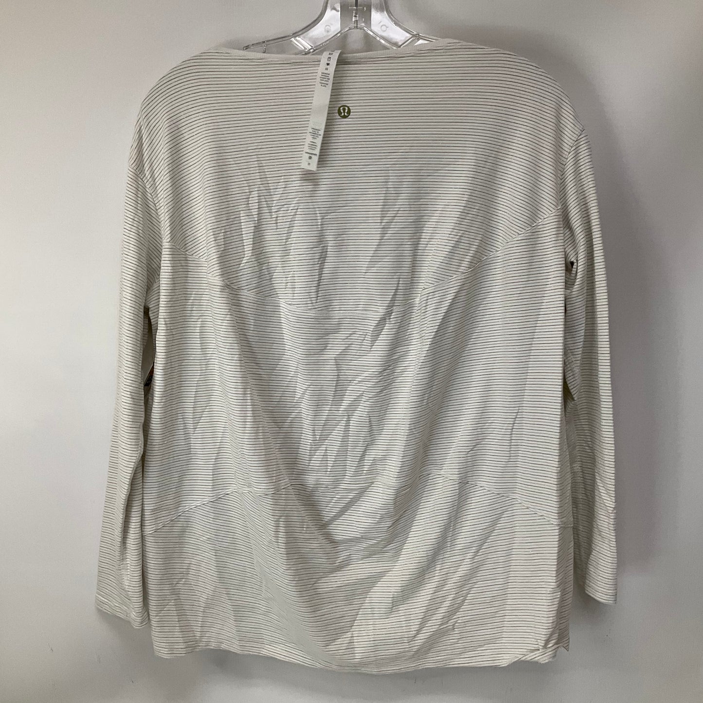 Athletic Top Long Sleeve Crewneck By Lululemon In Striped Pattern, Size: 4