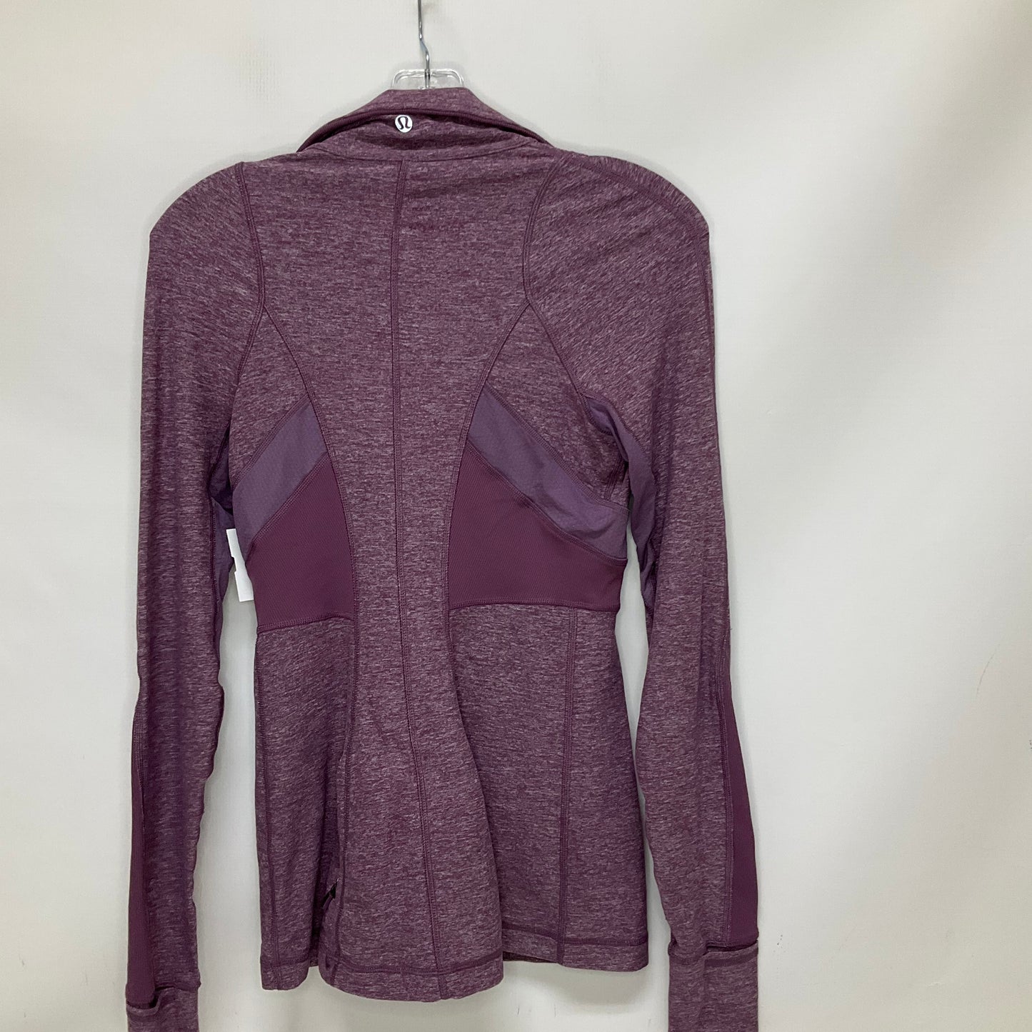 Athletic Top Long Sleeve Collar By Lululemon In Purple, Size: 4