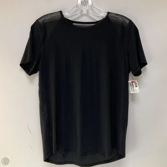 Athletic Top Short Sleeve By Lululemon In Black, Size: 8
