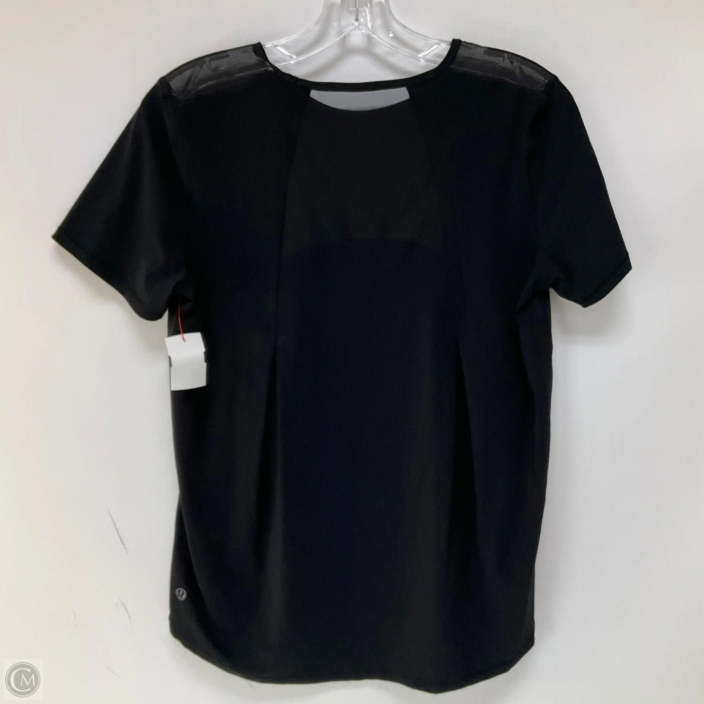 Athletic Top Short Sleeve By Lululemon In Black, Size: 8