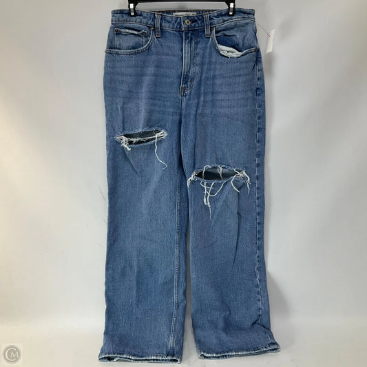 Jeans Straight By Abercrombie And Fitch In Blue Denim, Size: 8