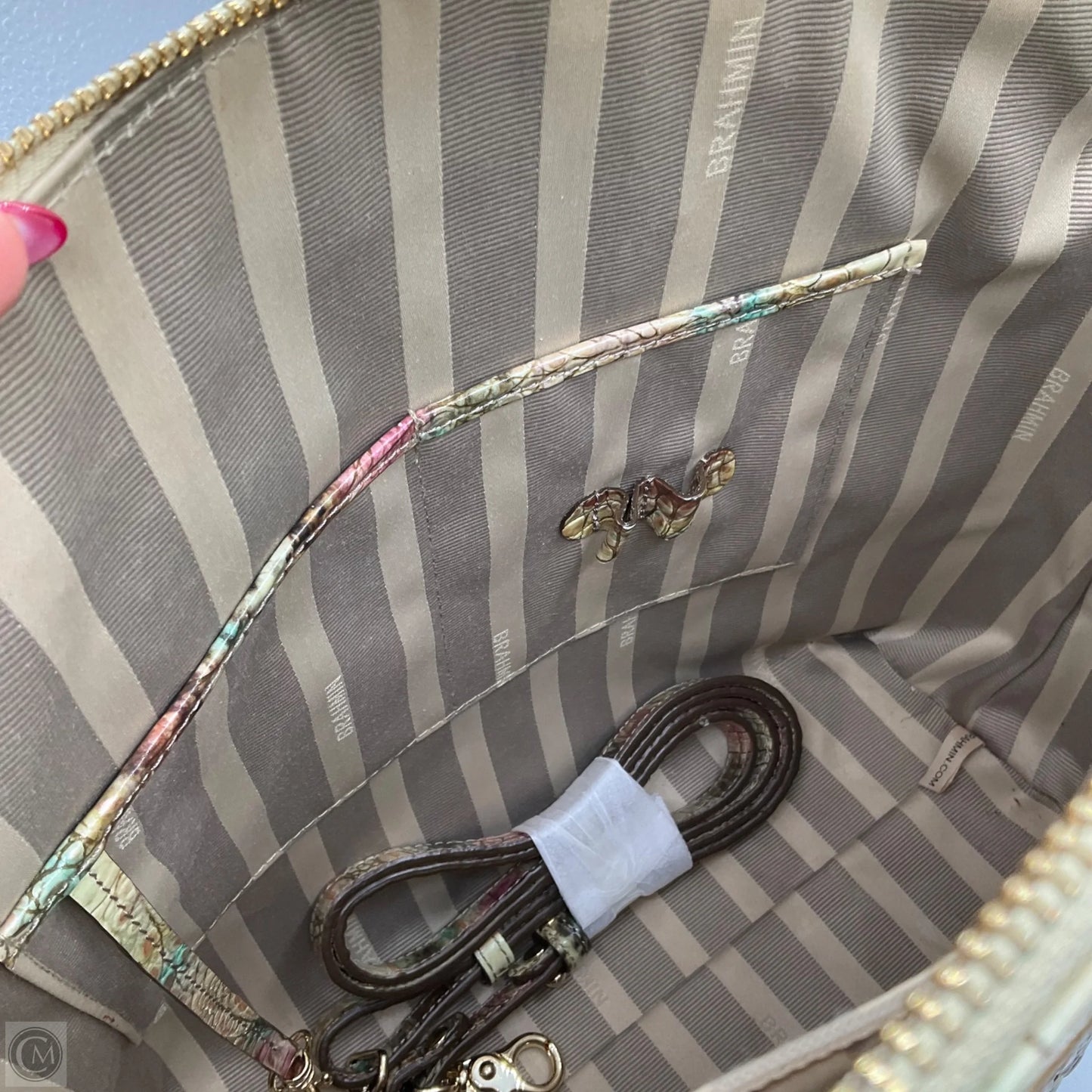 Handbag Designer By Brahmin, Size: Medium