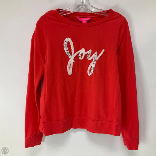 Top Long Sleeve Designer By Lilly Pulitzer In Coral, Size: S