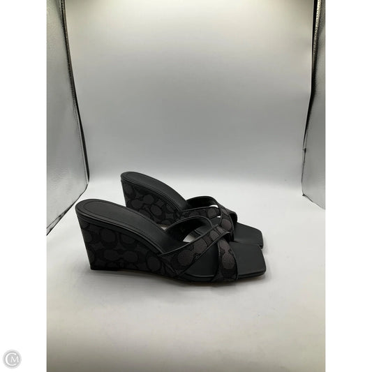 Sandals Designer By Coach In Black, Size: 8.5
