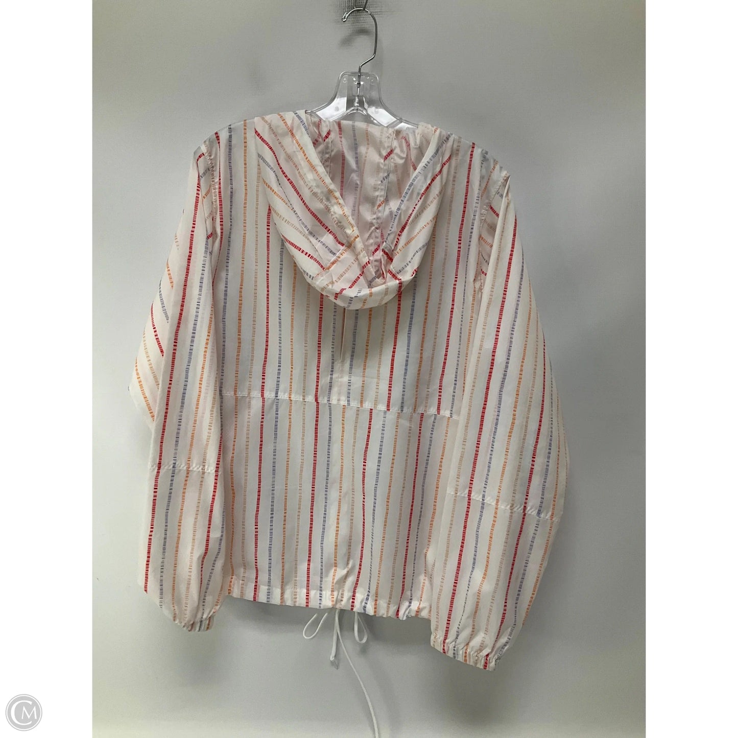 Jacket Windbreaker By Columbia In Striped Pattern, Size: L