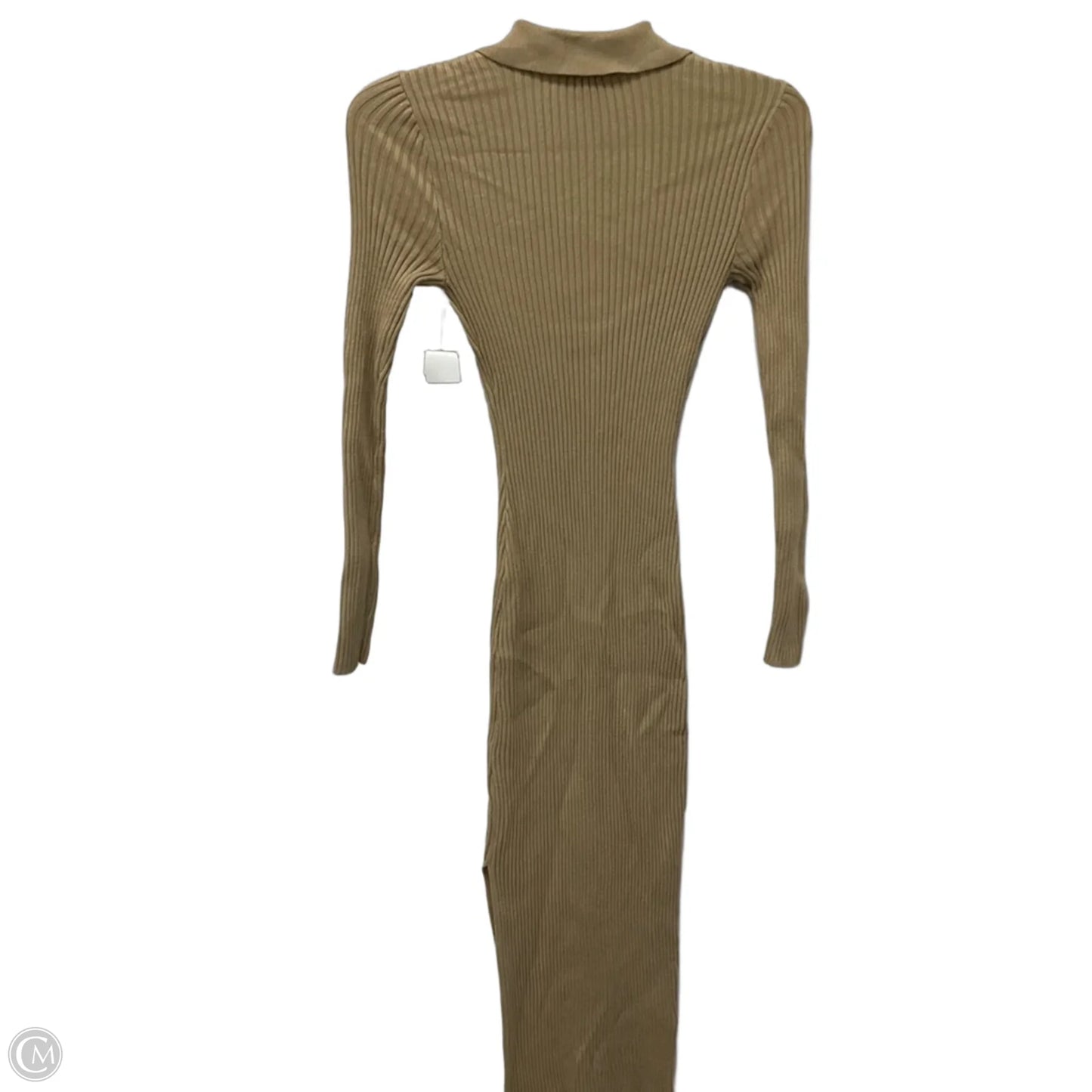 Dress Casual Midi By Abercrombie And Fitch In Tan, Size: Xsp