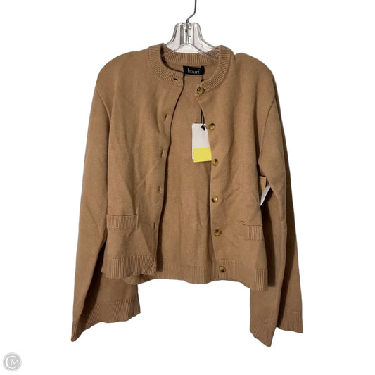 Sweater Cardigan By Cmb In Tan, Size: Xl