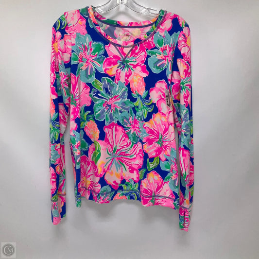 Top Long Sleeve Designer By Lilly Pulitzer In Floral Print, Size: M