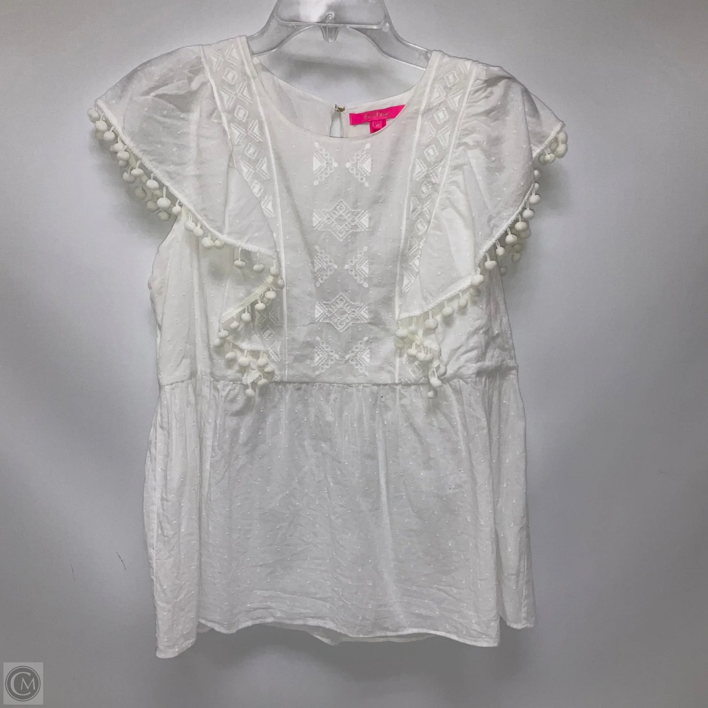 Top Sleeveless Designer By Lilly Pulitzer In White, Size: M