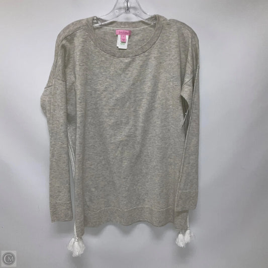 Top Long Sleeve Designer By Lilly Pulitzer In Grey, Size: S