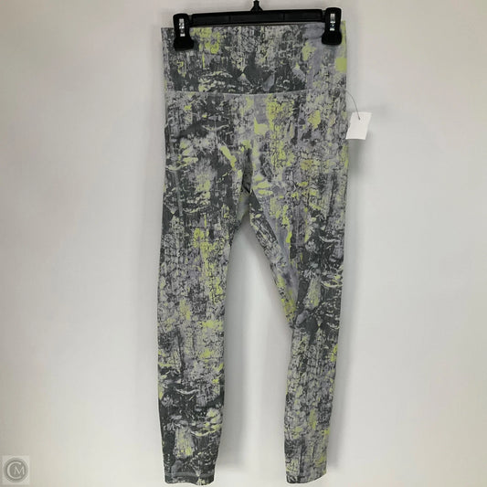 Athletic Leggings By Lululemon In Grey & Yellow, Size: Large