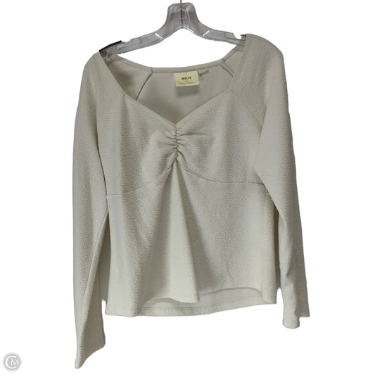 Top Long Sleeve By Maeve In Cream, Size: Xl
