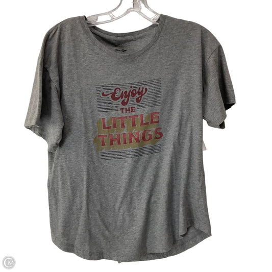 Top Short Sleeve By Anthropologie In Grey, Size: S