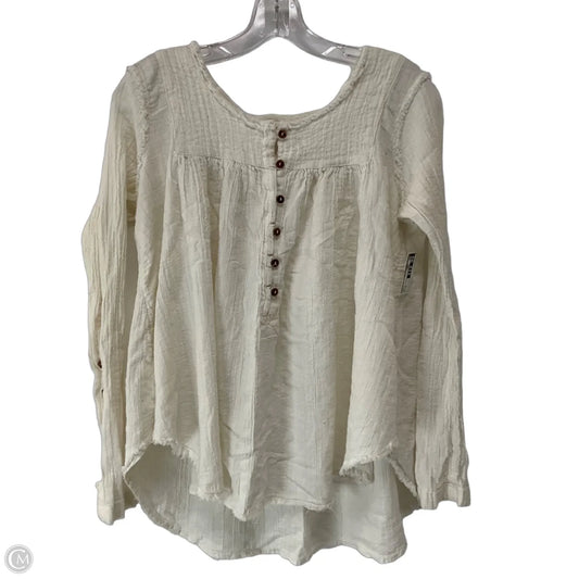 Top Long Sleeve By We The Free In Cream, Size: S
