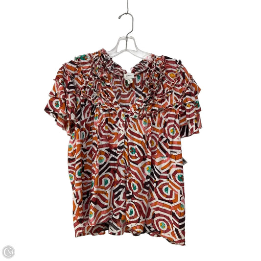 Top Short Sleeve By Maeve In Multi-colored, Size: M