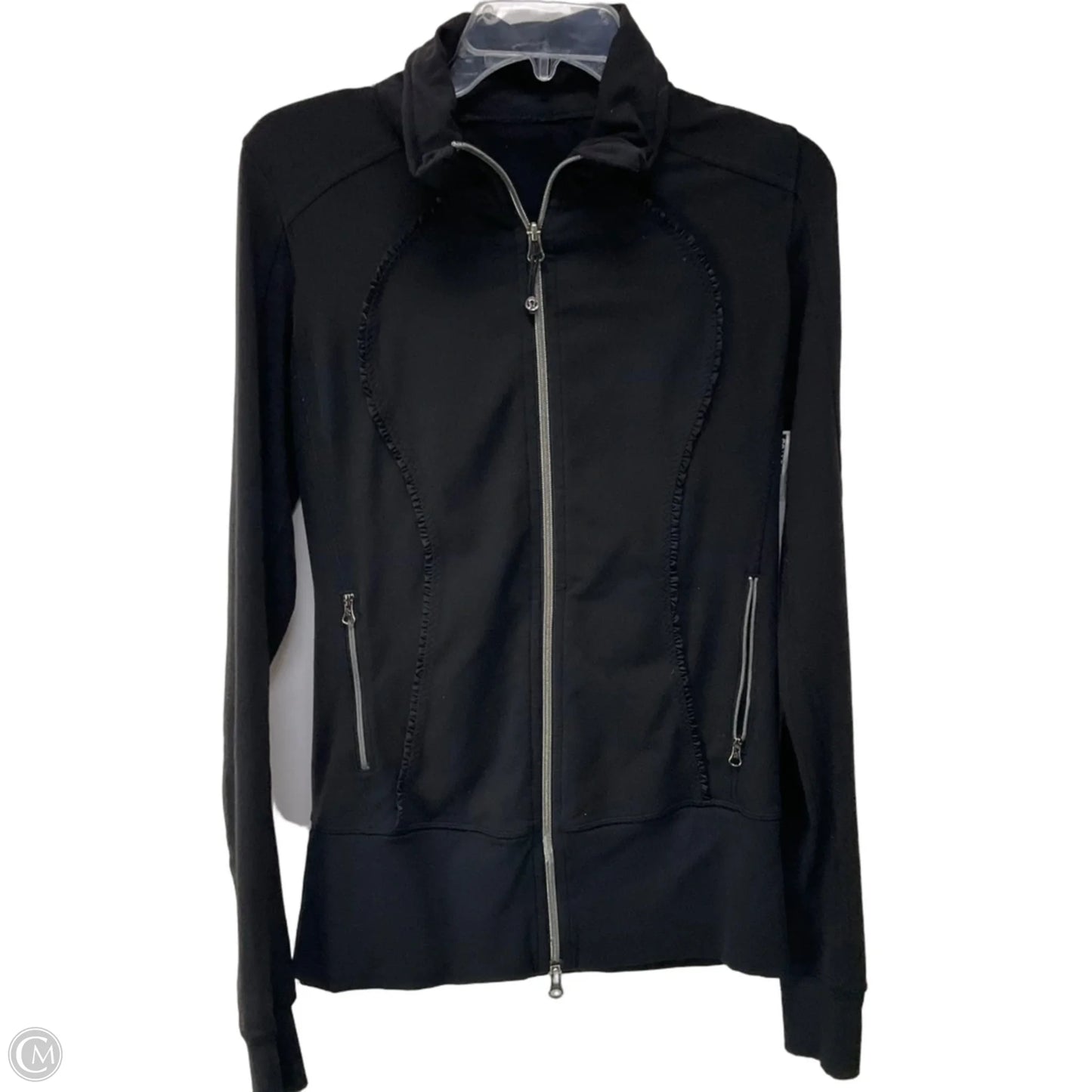 Athletic Jacket By Lululemon In Black, Size: 6
