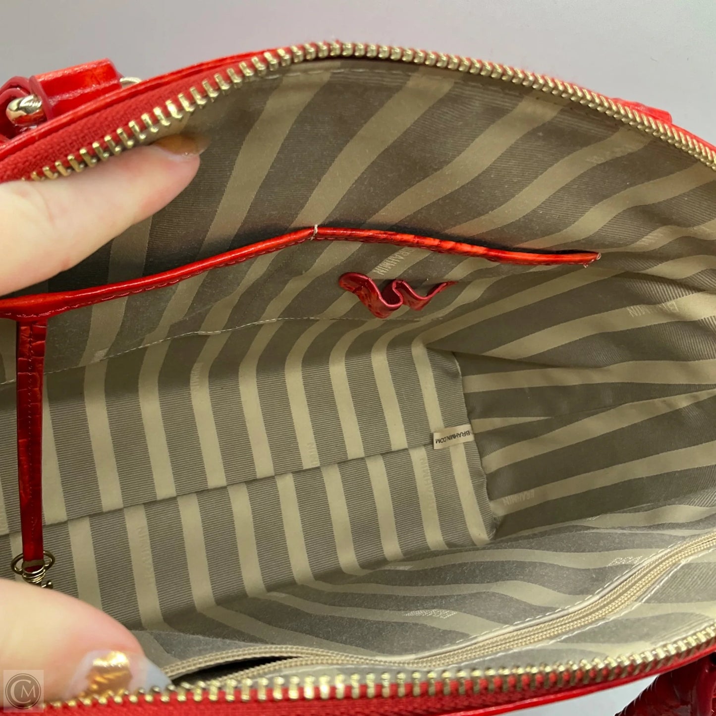 Handbag Designer By Brahmin, Size: Large