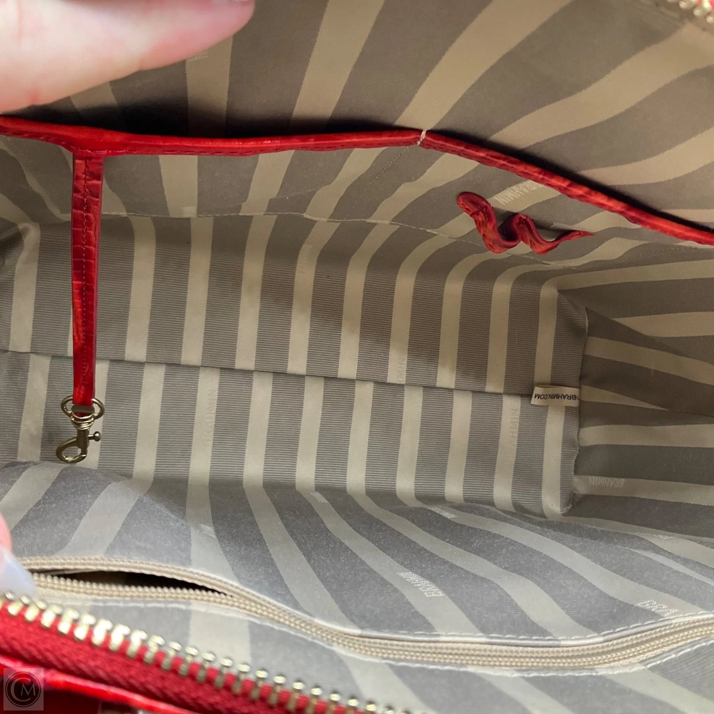 Handbag Designer By Brahmin, Size: Large