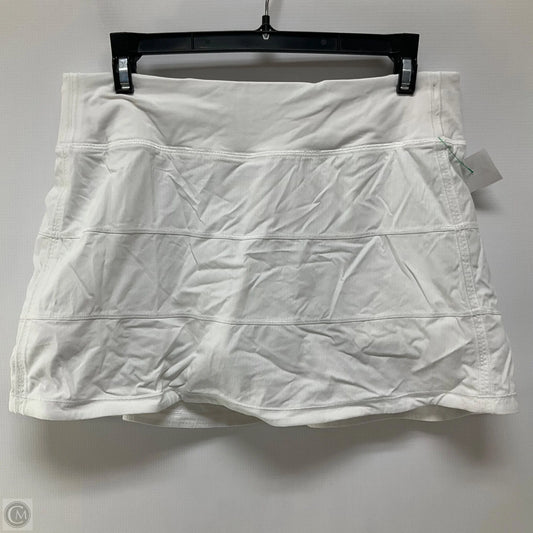 Athletic Skort By Lululemon In White, Size: 8