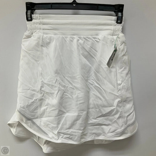 Athletic Skirt By Lululemon In White, Size: 2