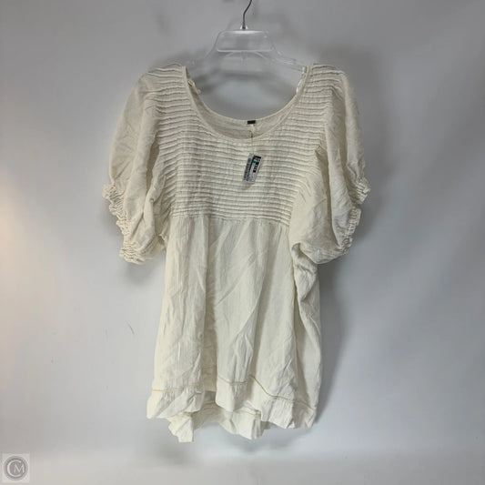 Tunic Short Sleeve By Free People In Cream, Size: Lp